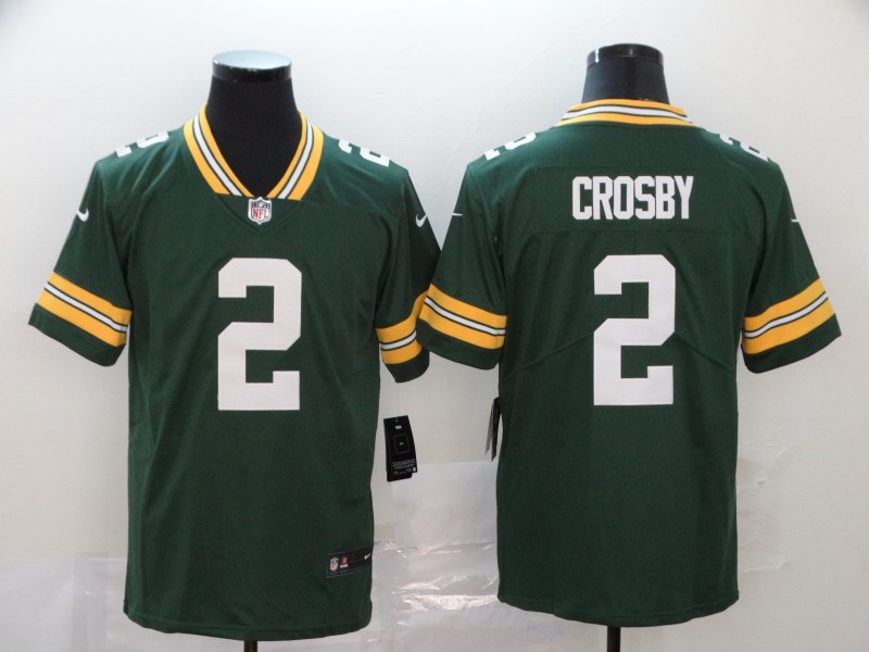 Men's Green Bay Packers #2 Mason Crosby Green Vapor Untouchable Limited Stitched NFL Jersey